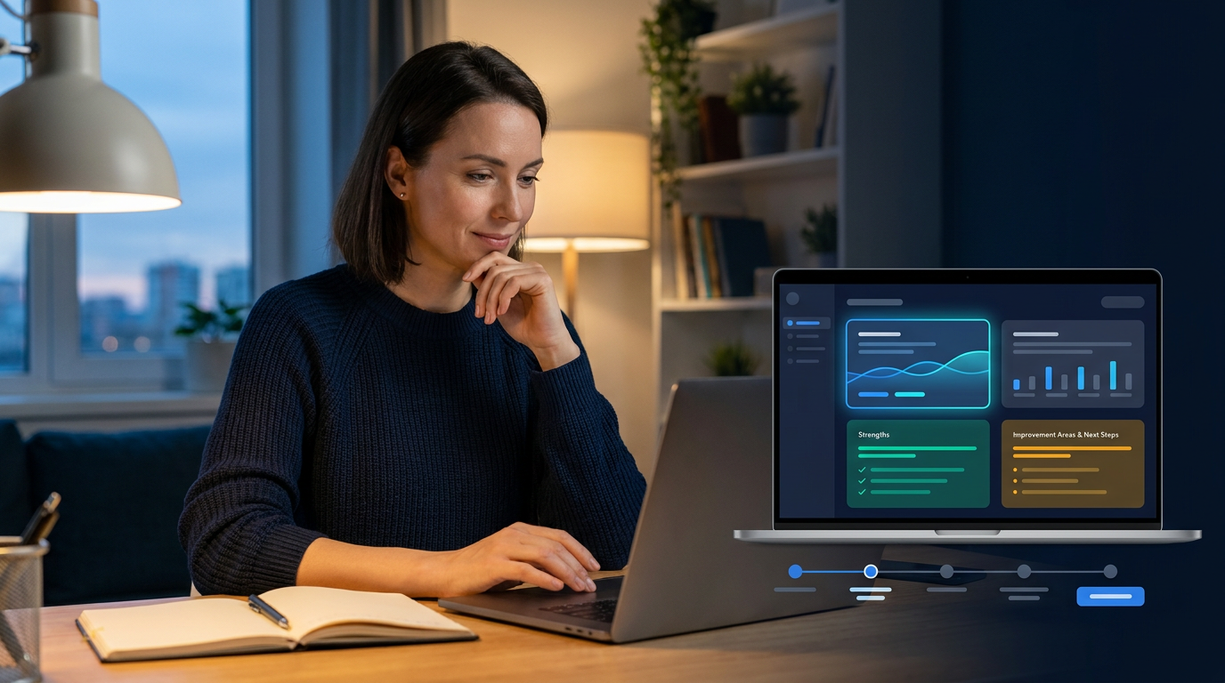 AI Interview Analyzer Side Panel during a live interview