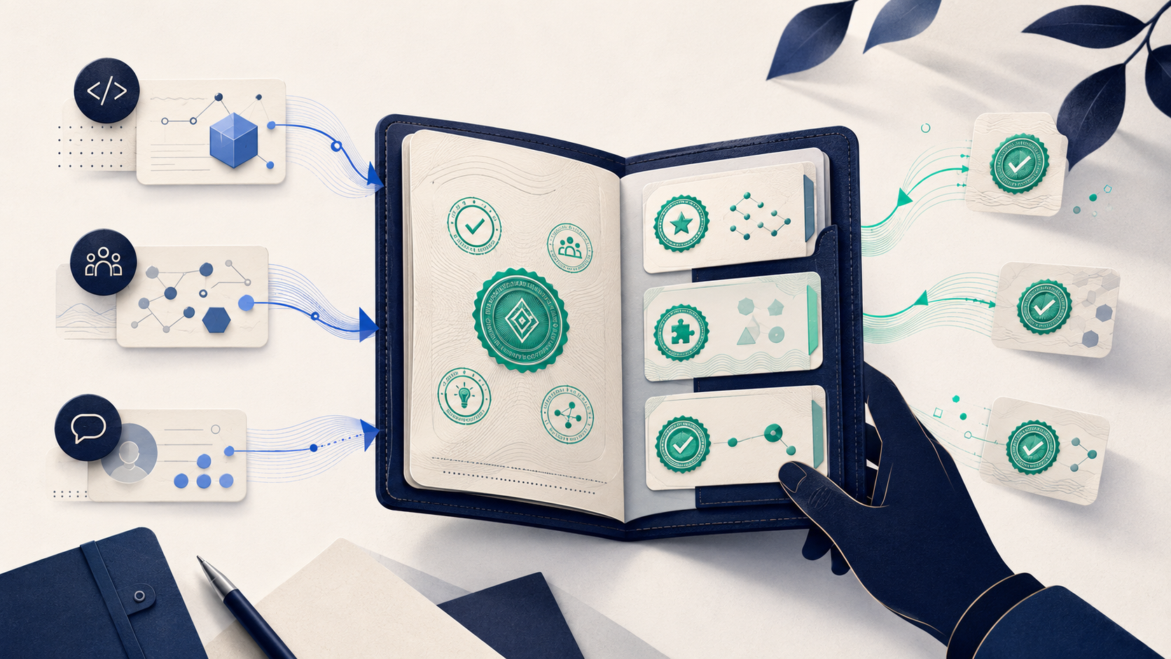A candidate skill passport collecting positive verified skill assessments from past interviews